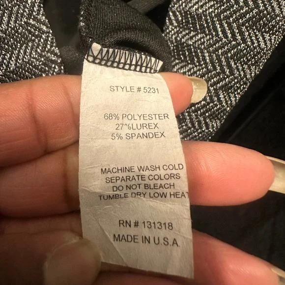 Vintage Y2K Silver Lurex Jumpsuit - Picture 6 of 6